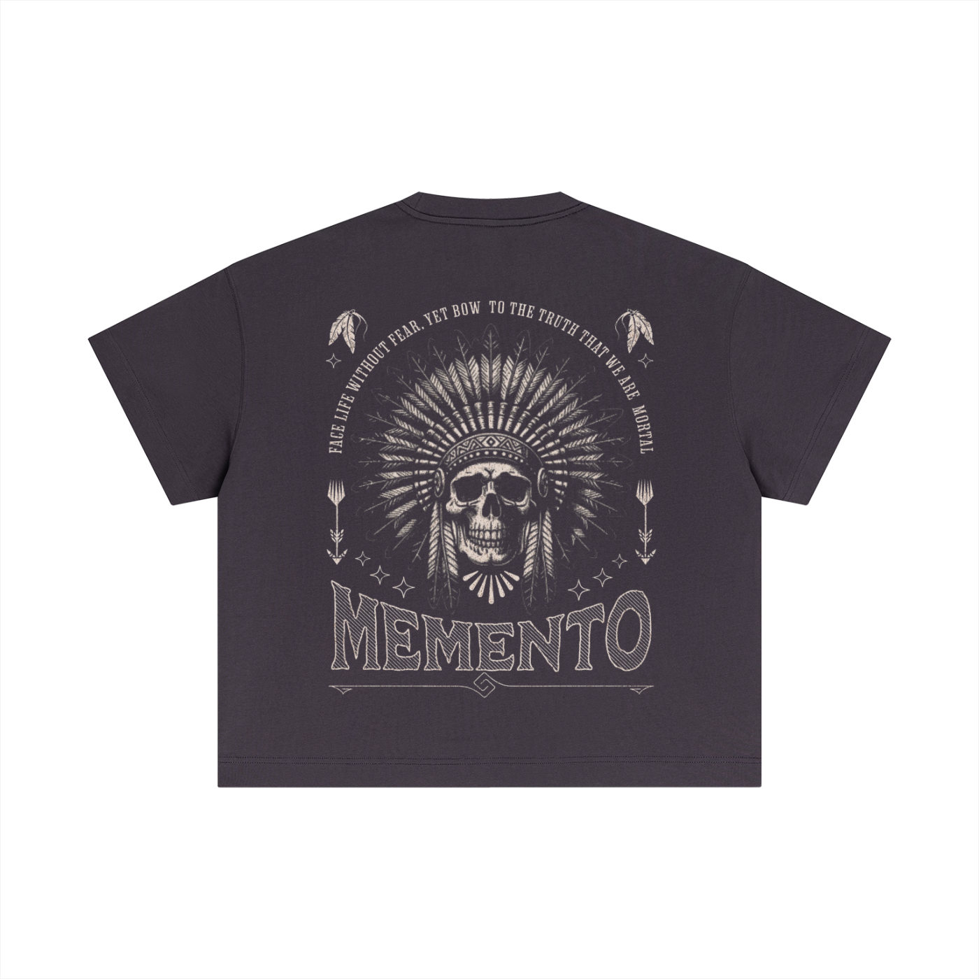 Skully Essential Cotton Boxy T-Shirt - Memento Mori Clothing