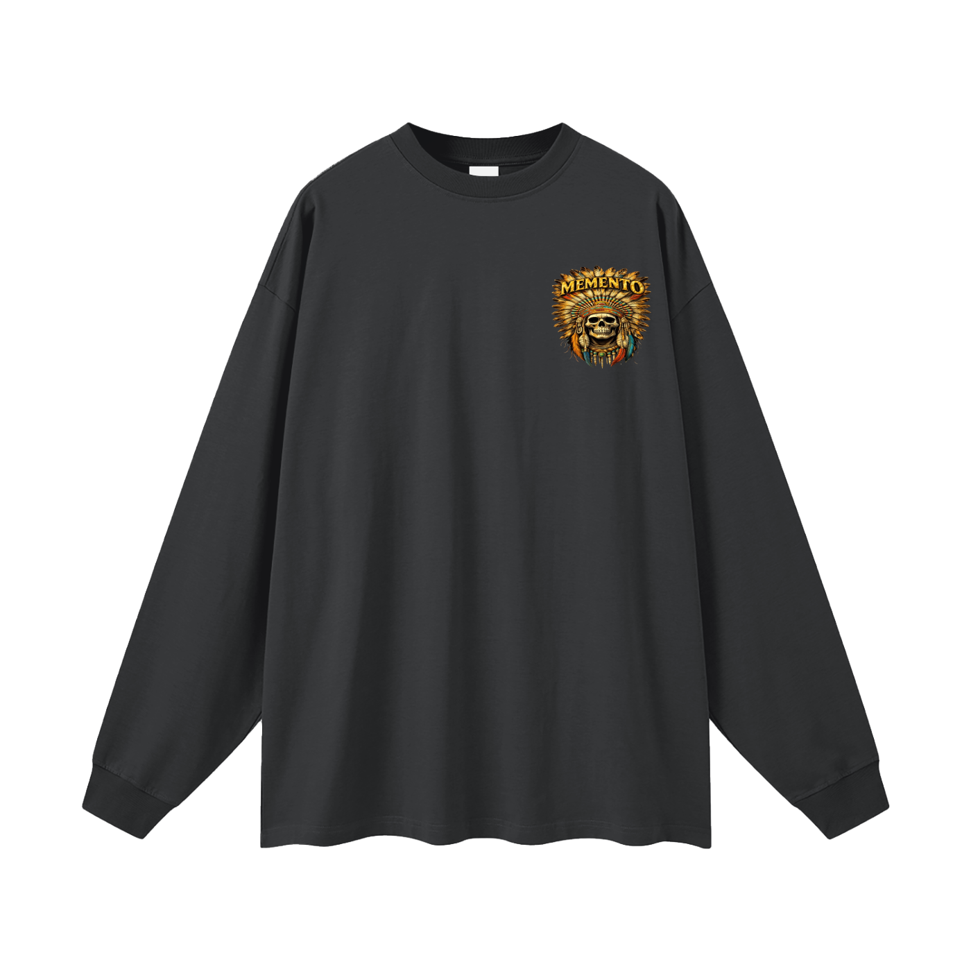 Golden Chief Oversized Unisex Long Sleeve T-Shirt - Memento Mori Clothing