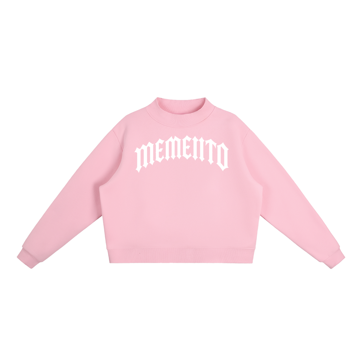 Essential Fleece Mock-Neck Crew Sweatshirt - Memento Mori Clothing
