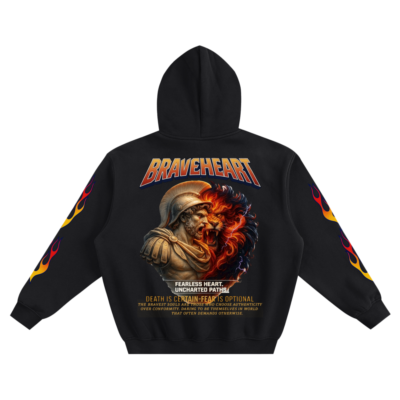 Braveheart Fleeced Boxy Hoodie - Memento Mori Clothing