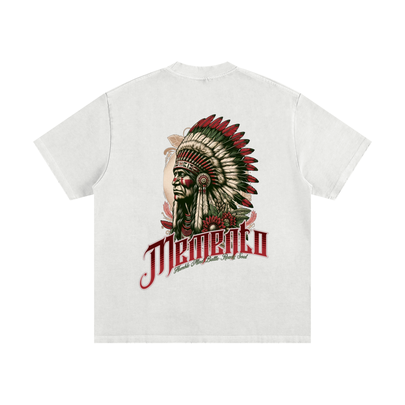 Chief Memento Heavyweight Vintage Washed Frayed T-Shirt - Memento Mori Clothing