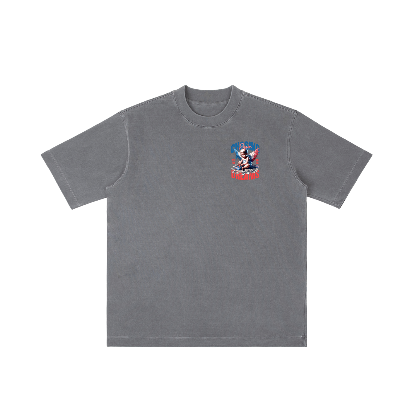 Paper Chasing Vintage Wash Drop Shoulder T-shirt - Memento Mori Clothing