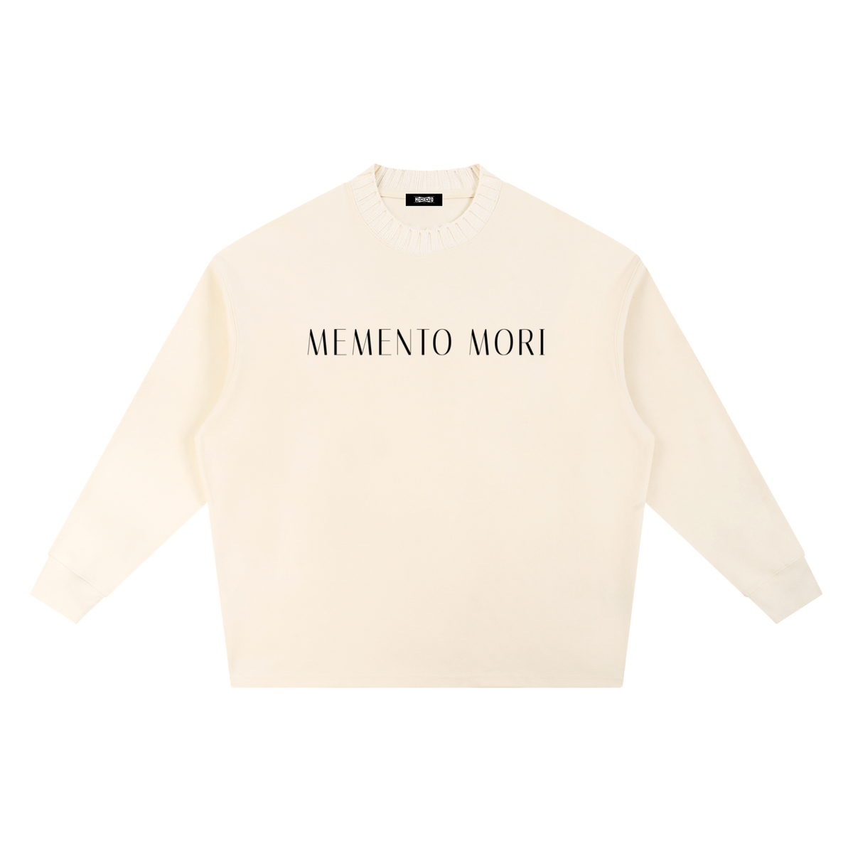 Memento Mori Knitted Round Neck Oversize Sweatshirt