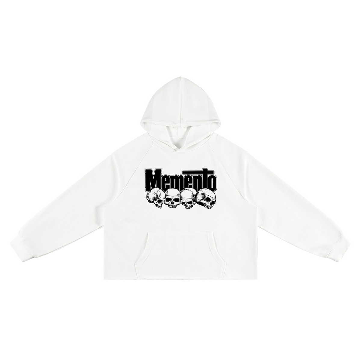 Skully Unisex Vintage Wash Raw Edge Boxy Hoodie