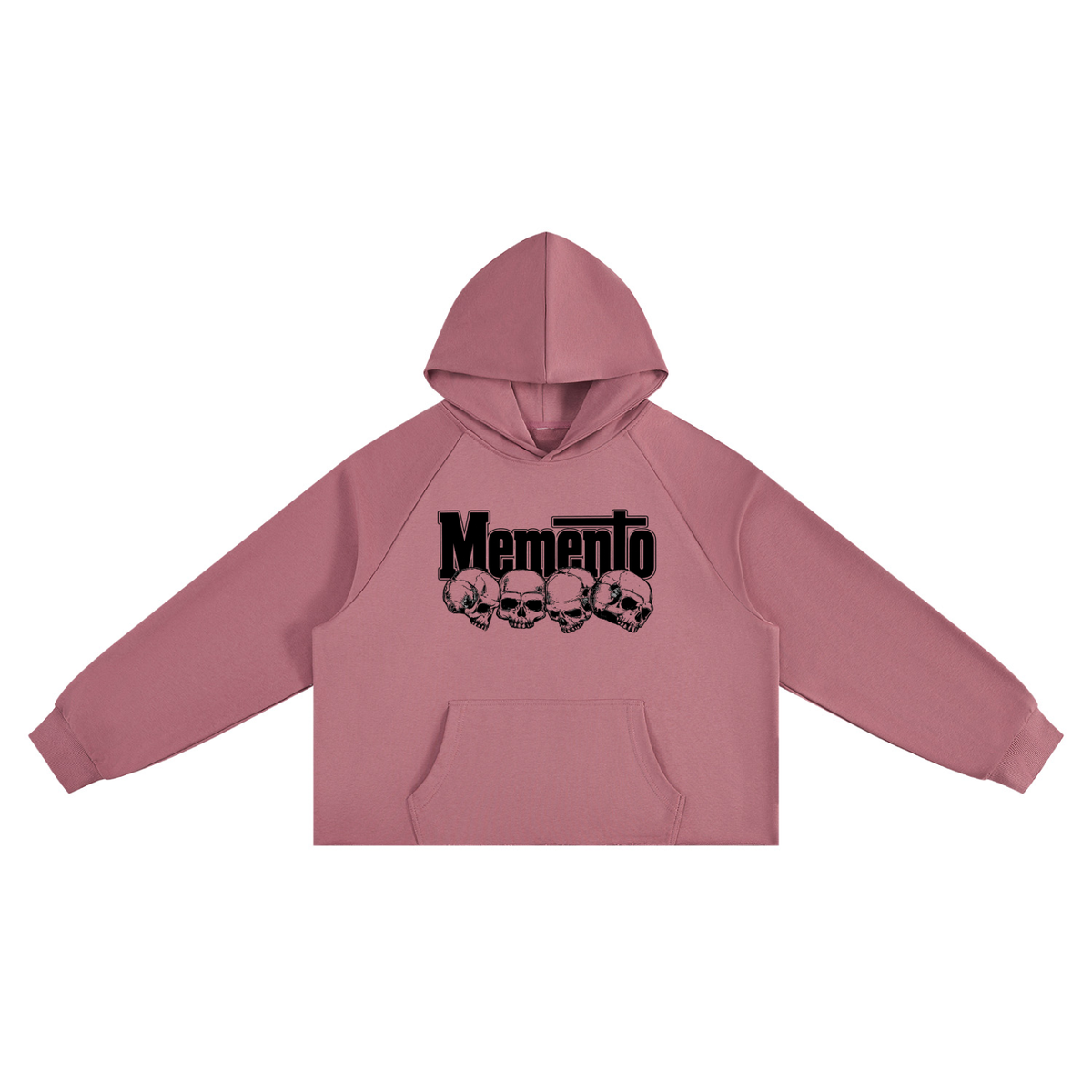 Skully Unisex Vintage Wash Raw Edge Boxy Hoodie