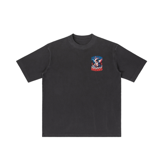 Paper Chasing Vintage Wash Drop Shoulder T-shirt - Memento Mori Clothing