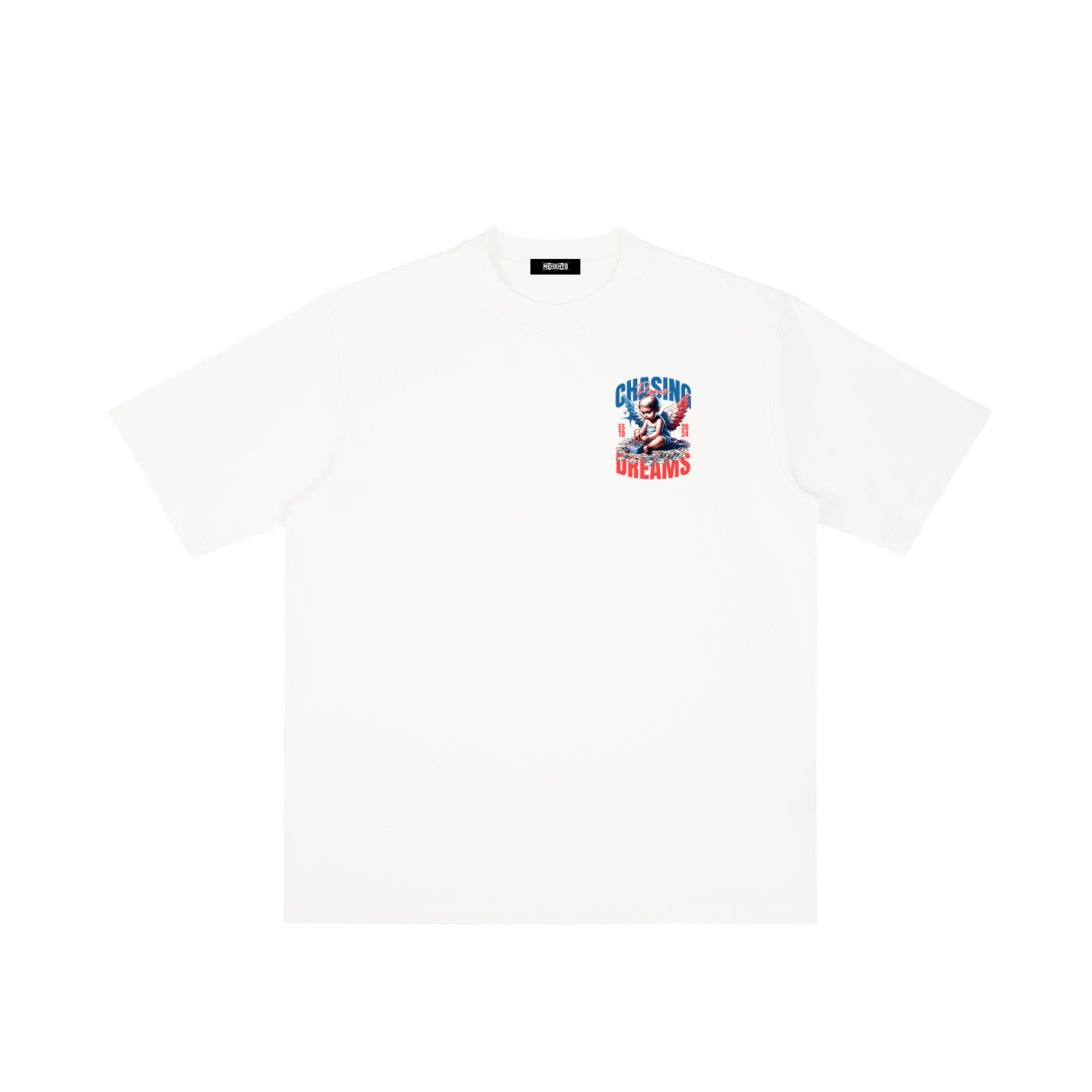 Paper Chasing Vintage Wash Drop Shoulder T-shirt - Memento Mori Clothing
