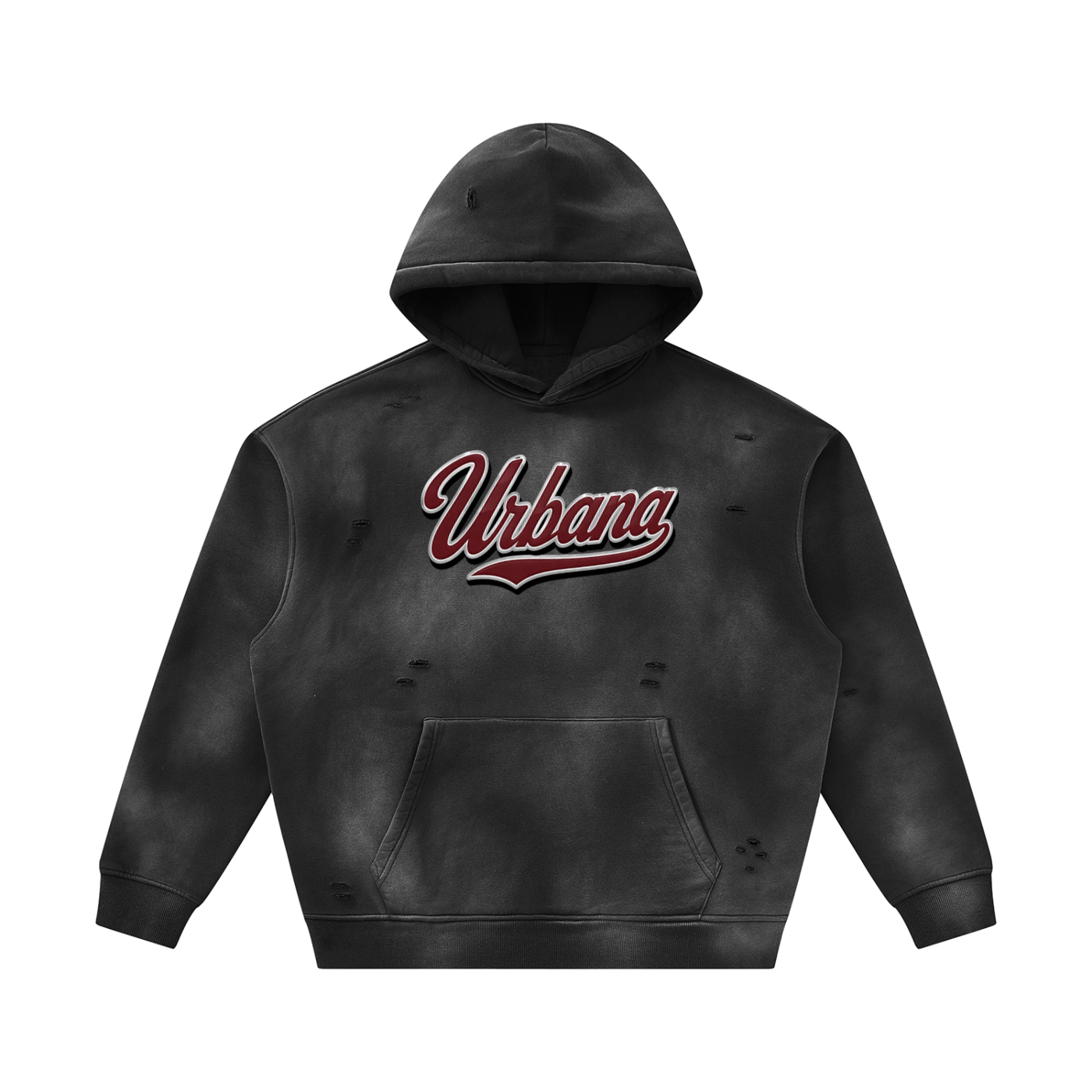 Relentless Unisex Sunfade Frayed Fleece Hoodie