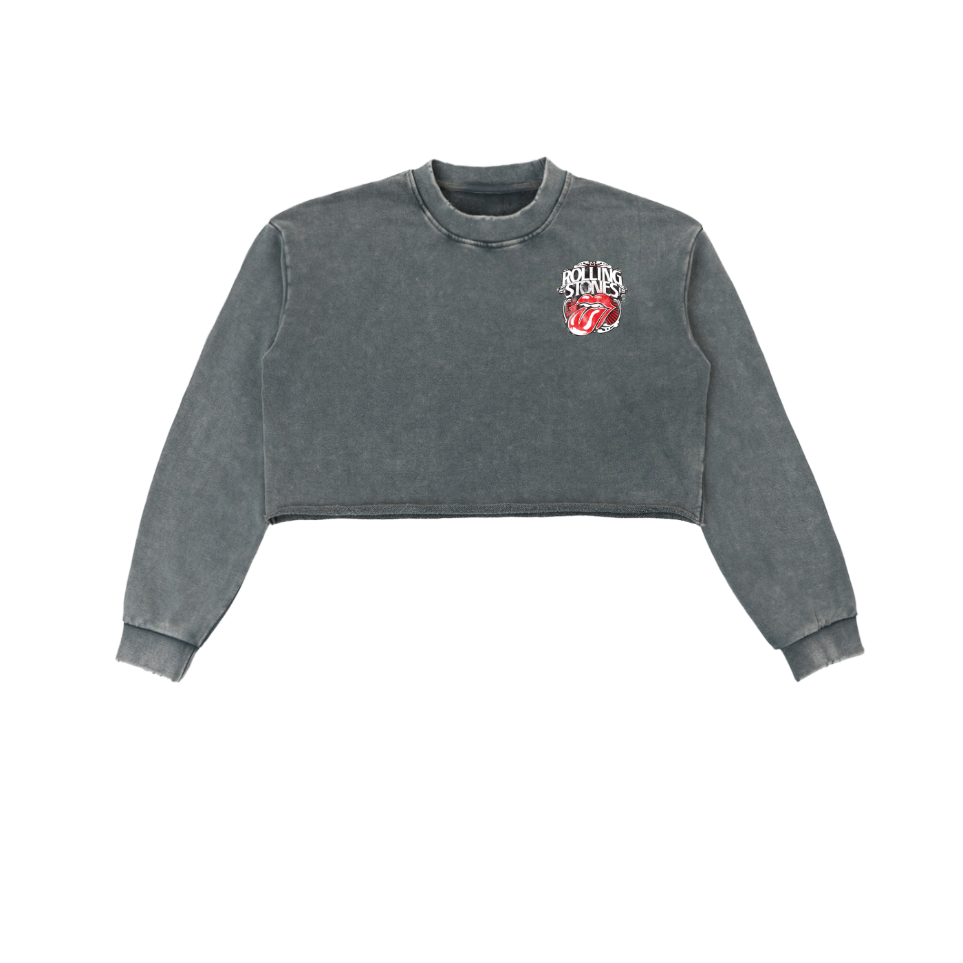 crop top,rolling stones,sweatshirt,womens,crop top sweatshirt