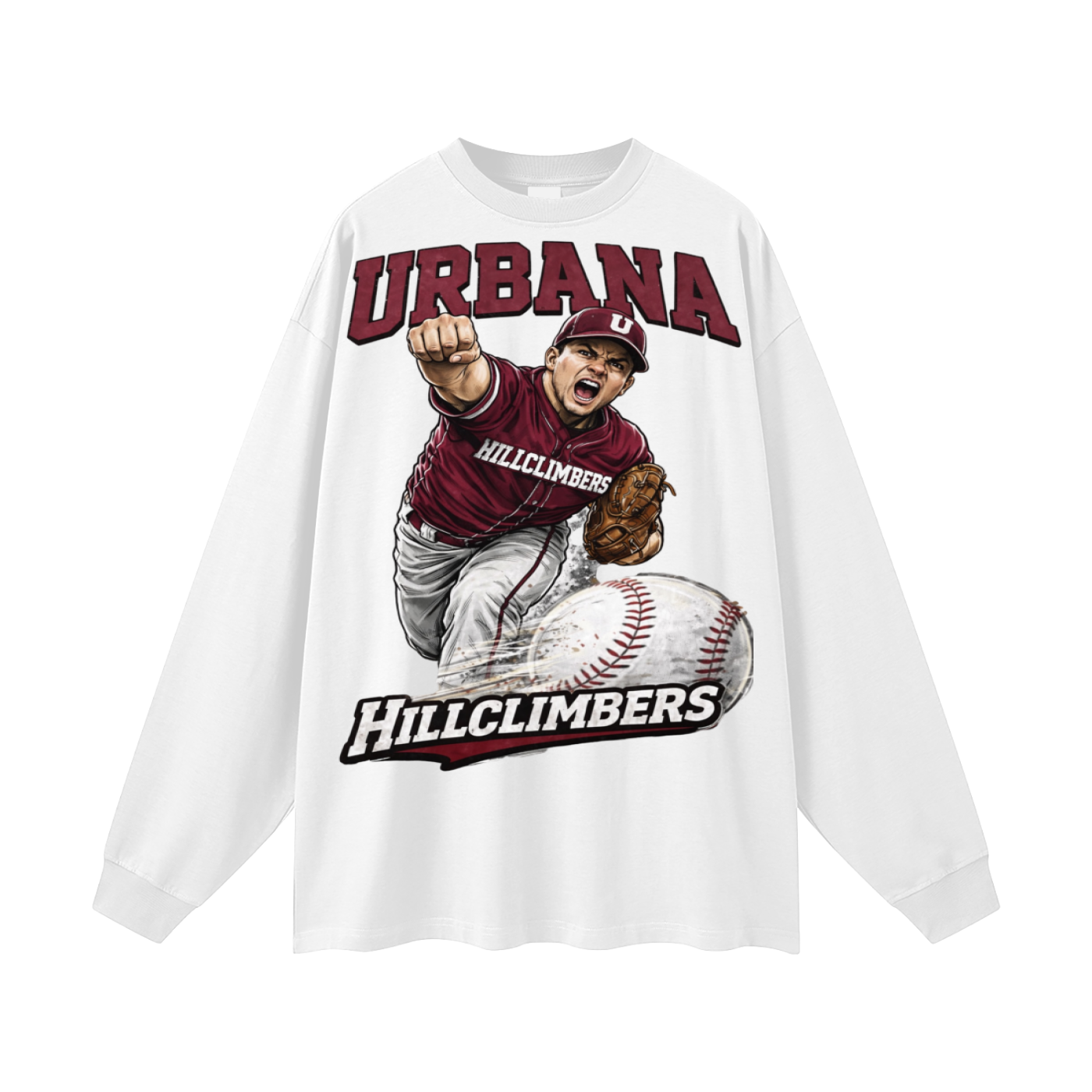 Urbana 4 Oversized Unisex Long Sleeve T-Shirt - Memento Mori Clothing