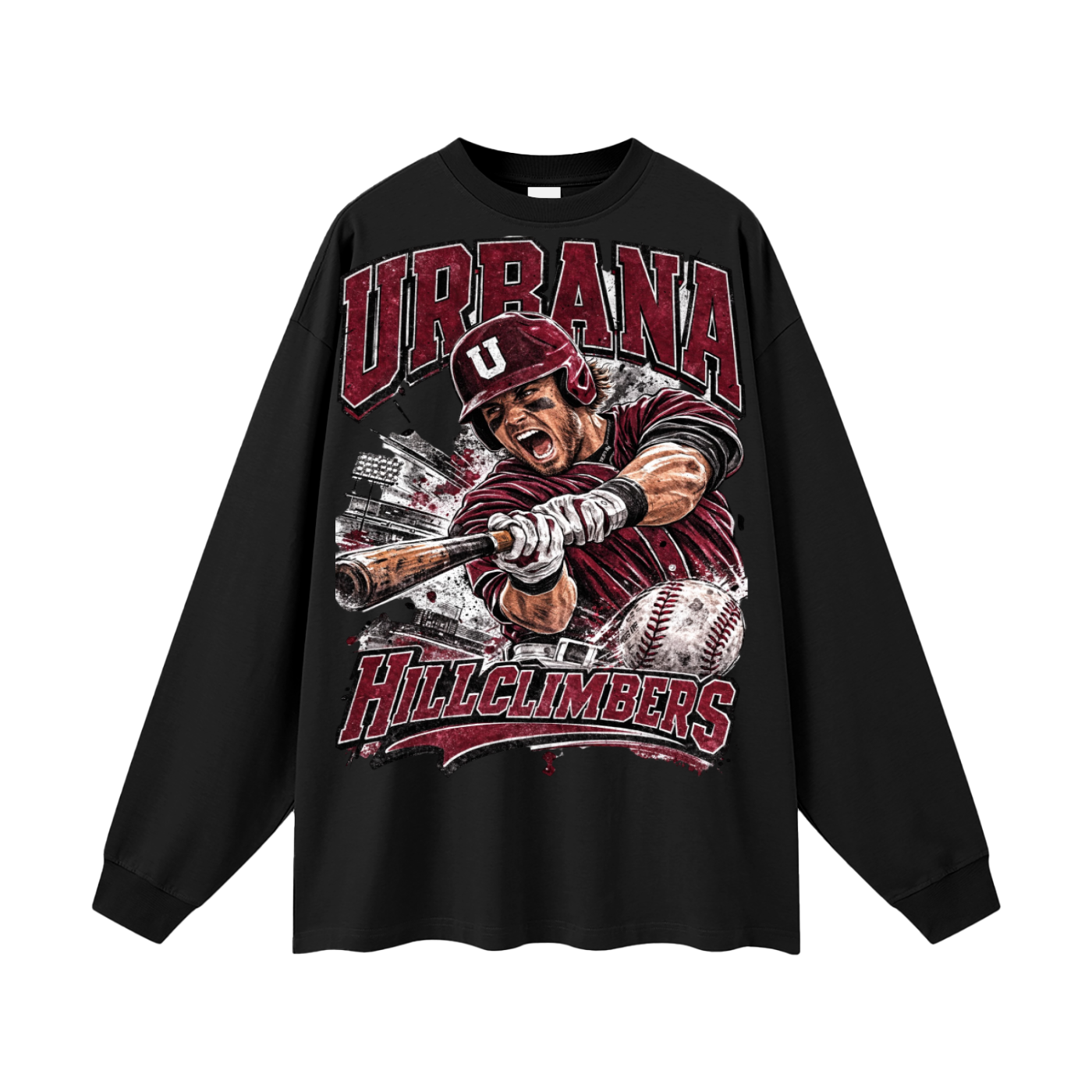 Urbana 3 Oversized Unisex Long Sleeve T-Shirt - Memento Mori Clothing