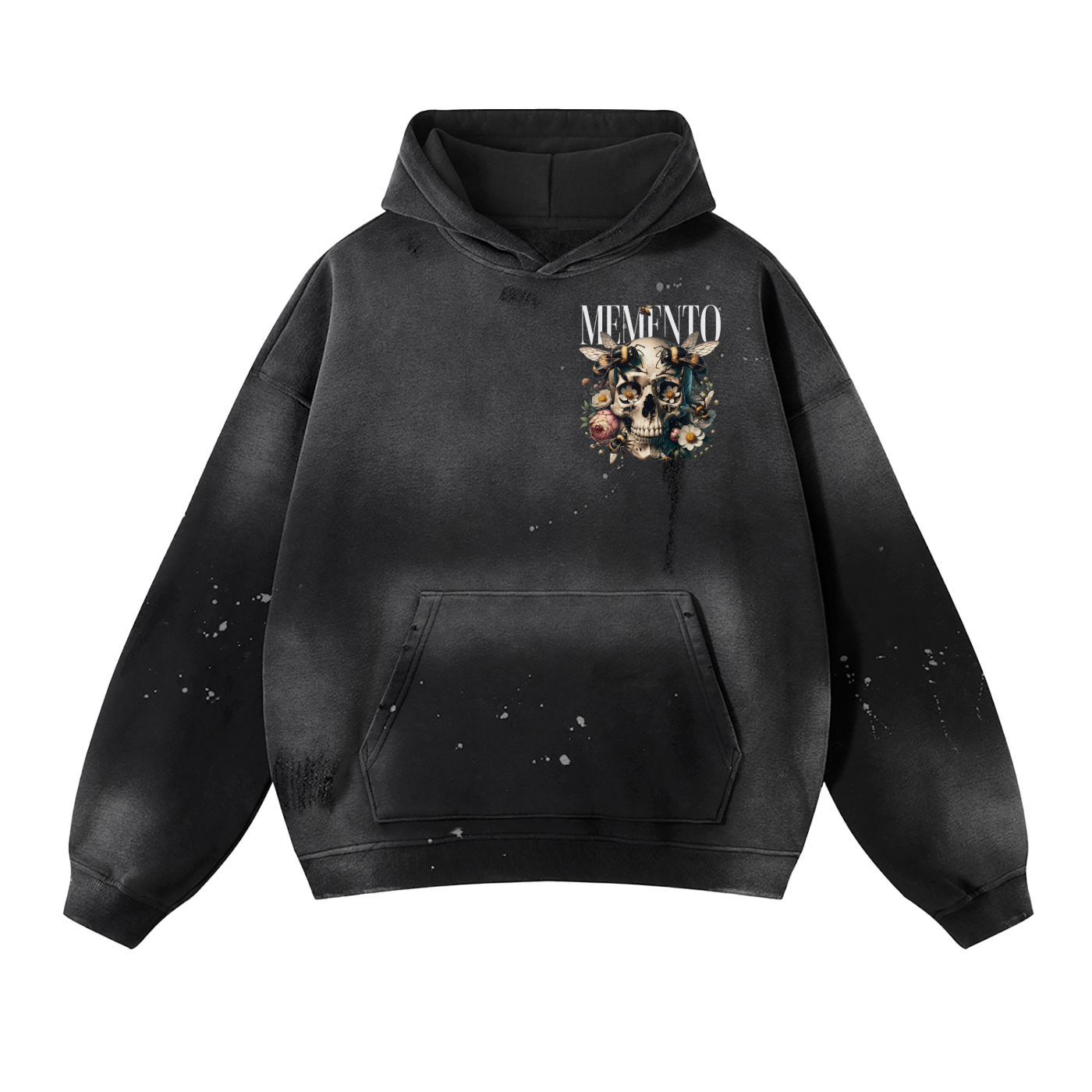 Beautiful Life Vintage Wash Frayed Fleece Hoodie - 360 GSM - Memento Mori Clothing