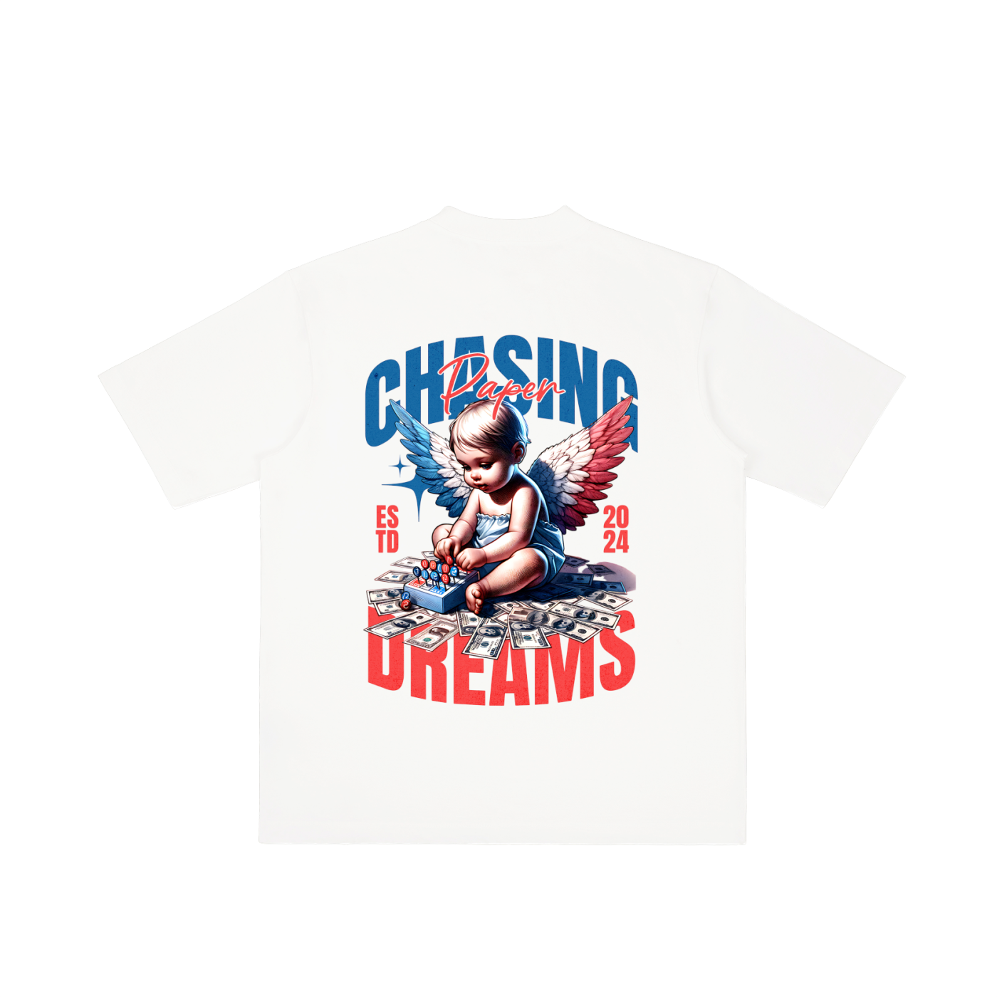 Paper Chasing Vintage Wash Drop Shoulder T-shirt - Memento Mori Clothing