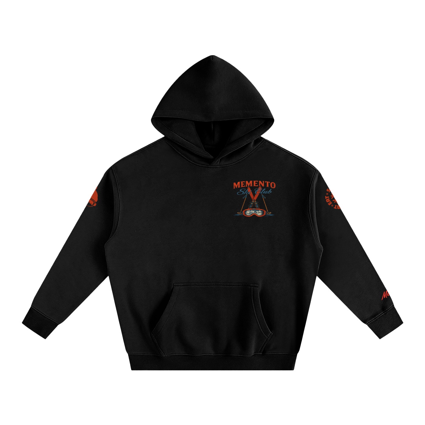 Ski Club Oversize Fleeced Hoodie - Memento Mori Clothing
