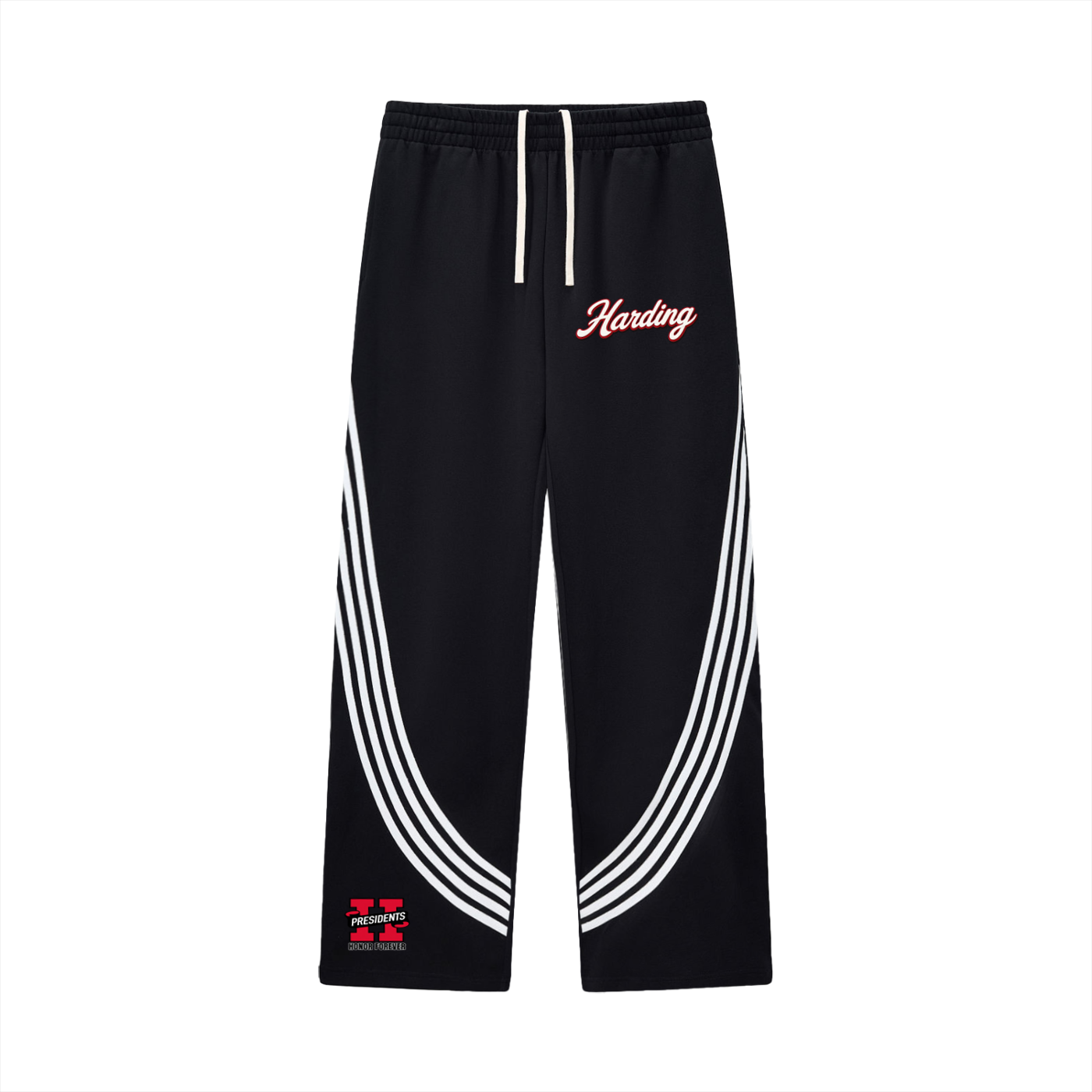 Curved Stripe Straight Sweatpants