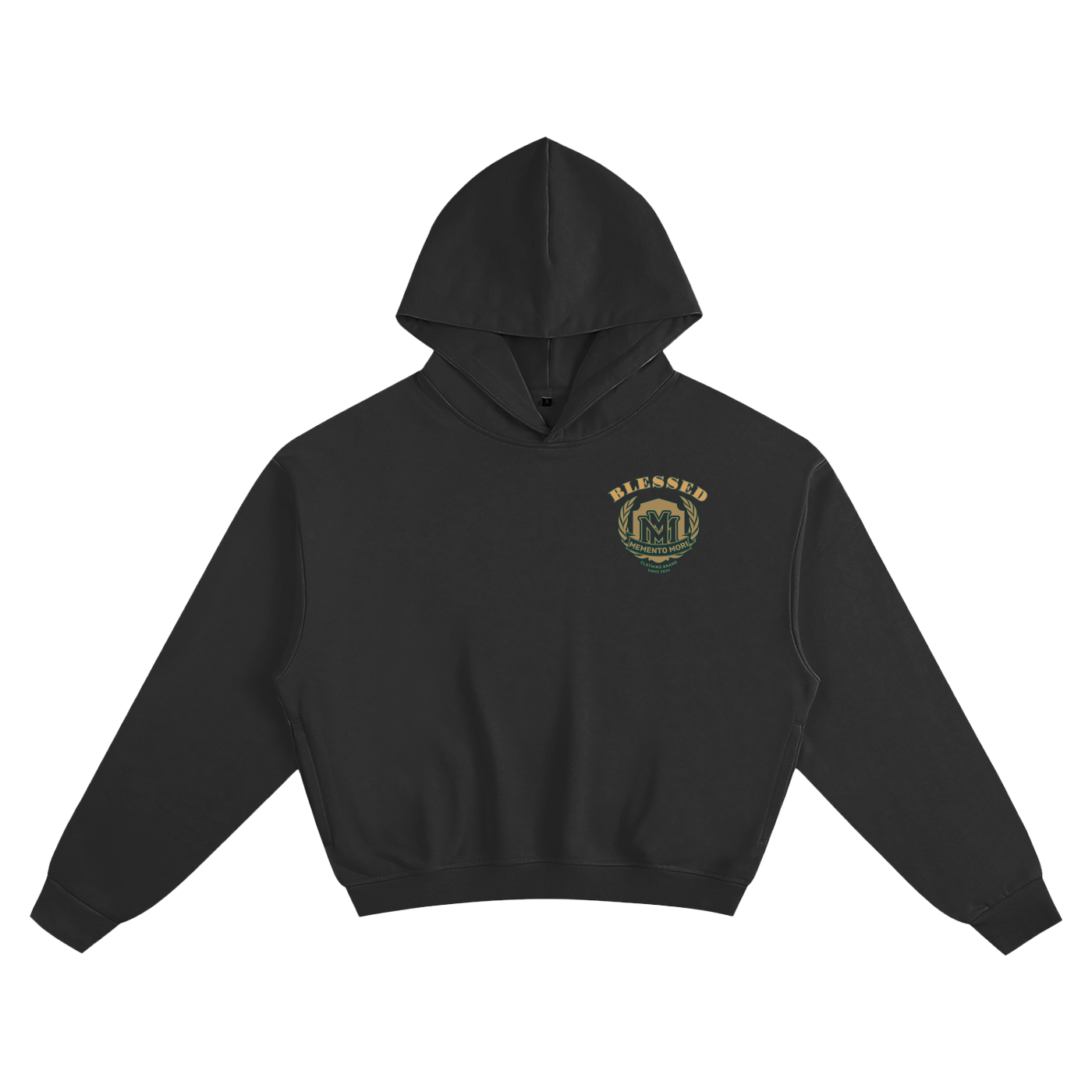 "BLESSED" Boxy Hoodie - Memento Mori Clothing
