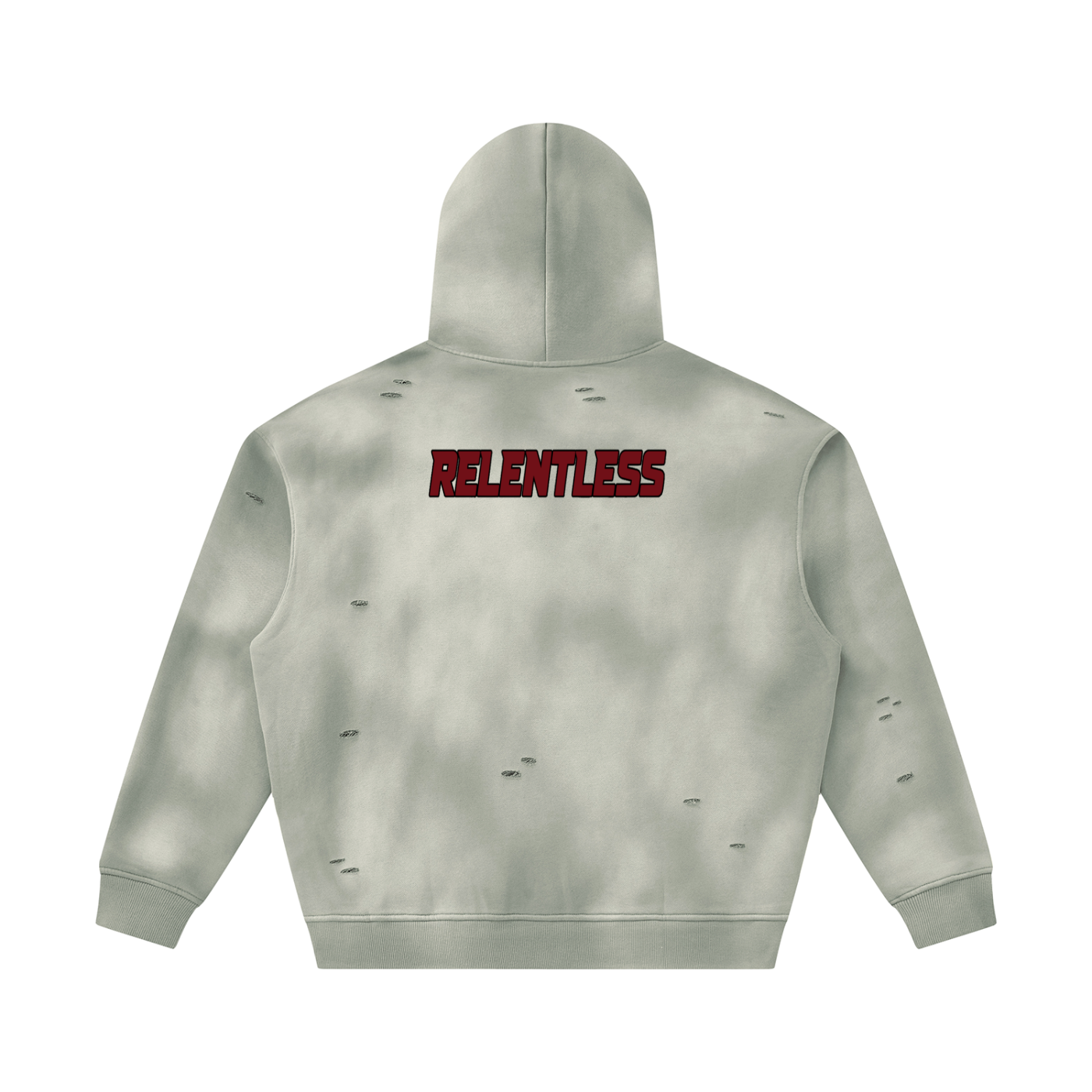 Relentless Unisex Sunfade Frayed Fleece Hoodie