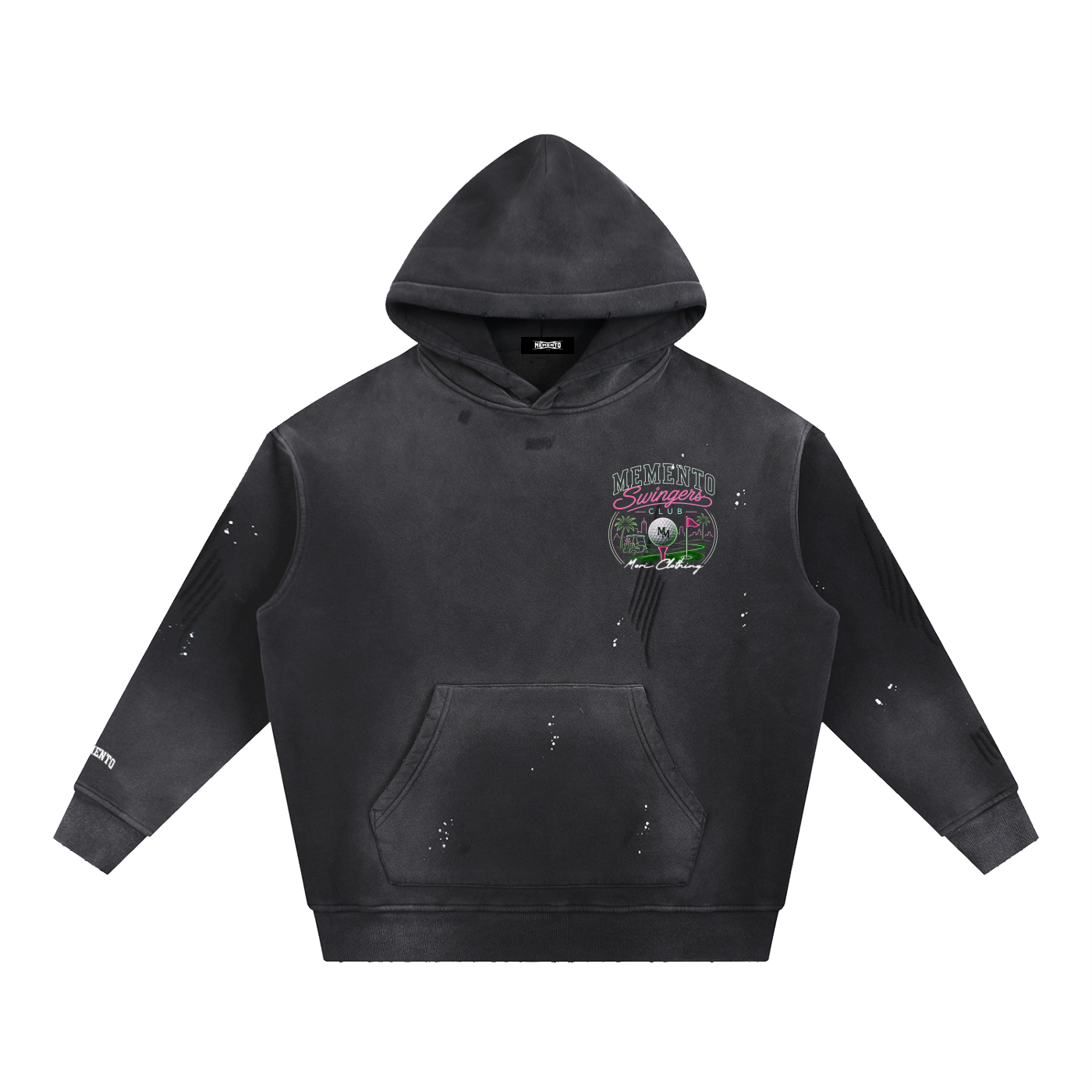 Swingers Vintage Washed Frayed Fleece Hoodie
